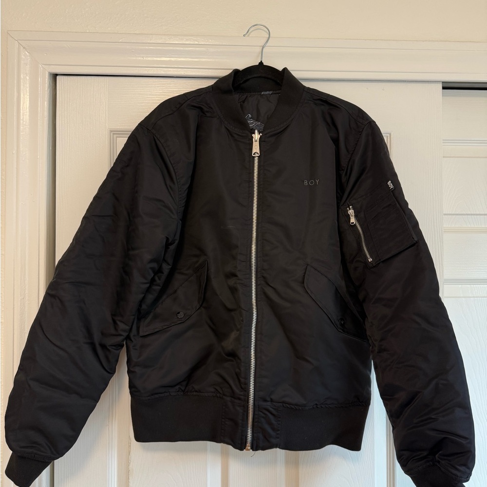 Men's Black Bomber Jacket by Boy London